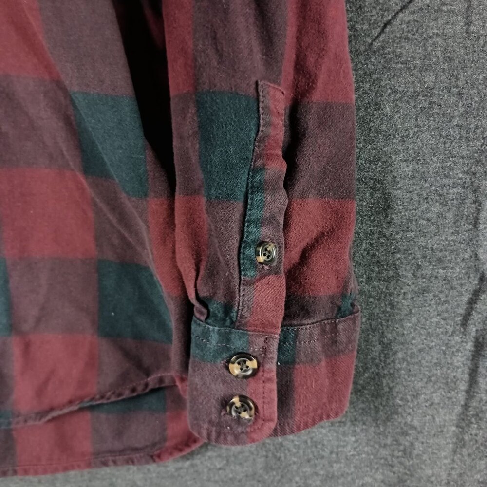 Vans Plaid  Flannel Shirt Classic Fit Mens L Red Black Grunge Skater 90s - Picture 3 of 10